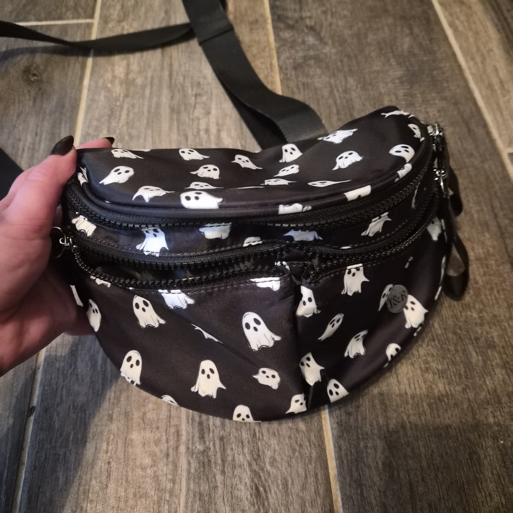 Ghost Pattern Black Crossbody Bag - image 1